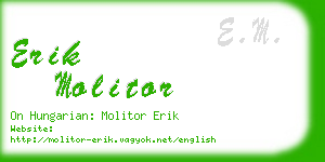 erik molitor business card